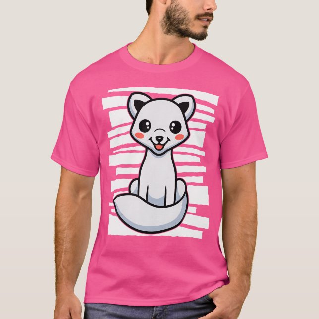 Camiseta Raposa Árctica Branca (Frente)