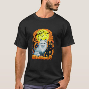 Camiseta Raposa Árctica Com Pumpkins Engraçada Par De Hallo