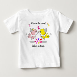Camiseta Raposa-Bebê-Coca-Beija com Impressões-Traseira Col