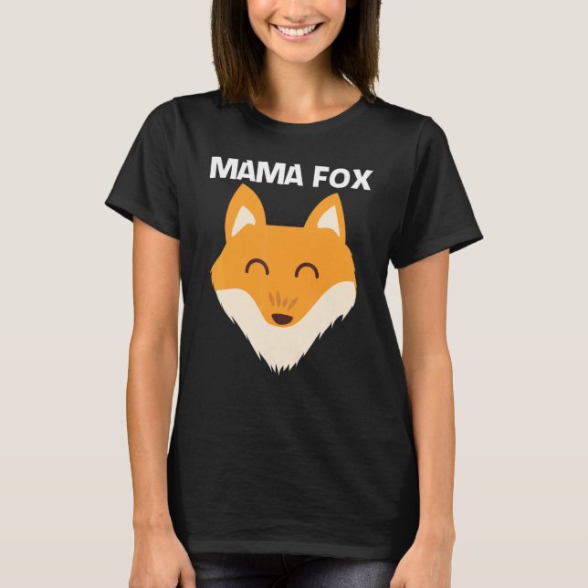 Camiseta Raposa Bela Para Mulheres Mãe Animais De Companhia (Frente)