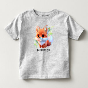 Camiseta Raposa-branca desenhando animais florestais amigos