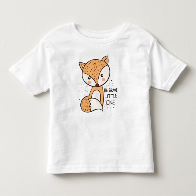 Camiseta Raposa brava, desenho fofo de raposa (Frente)