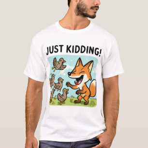 Camiseta Raposa Brincalhona Diz “Estou Brincando” Para Páss