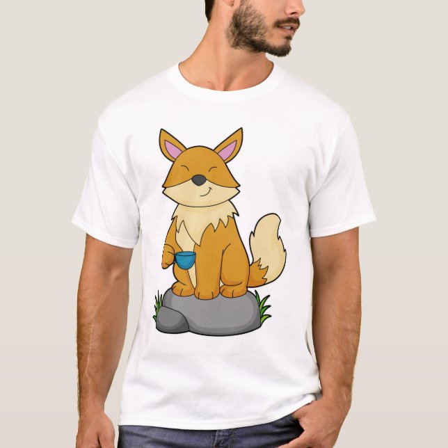 Camiseta Raposa com copo de café (Frente)