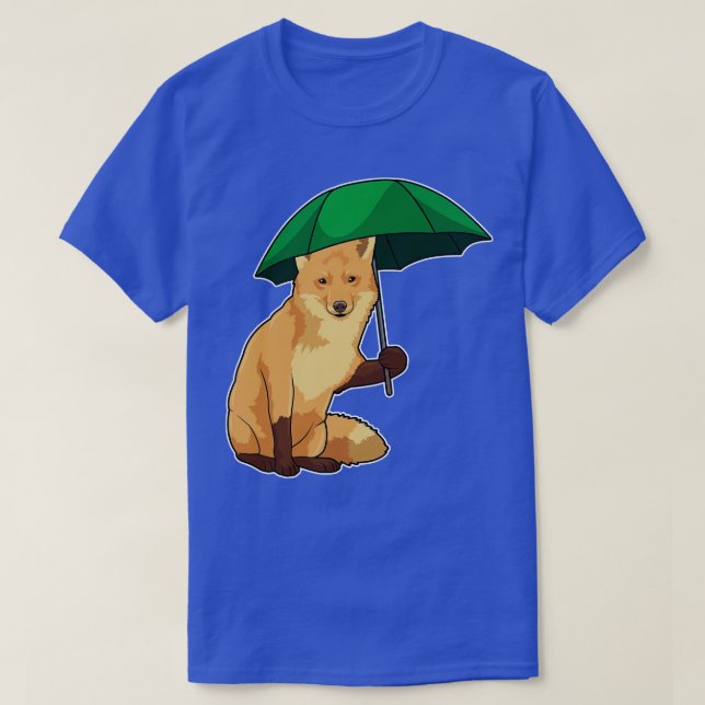 Camiseta Raposa com guarda-chuva (Frente do Design)