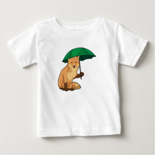 Camiseta Raposa com guarda-chuva