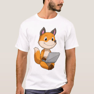Camiseta Raposa com Laptop