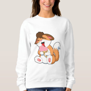 Camiseta Raposa com Sorvete de morango