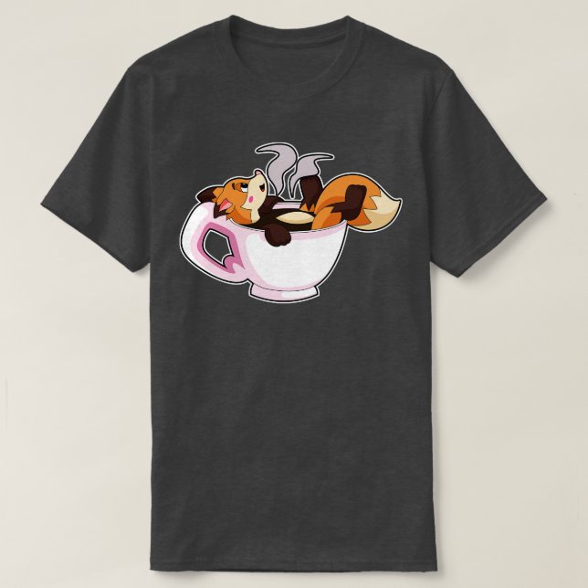 Camiseta Raposa com Taça de Café (Frente do Design)