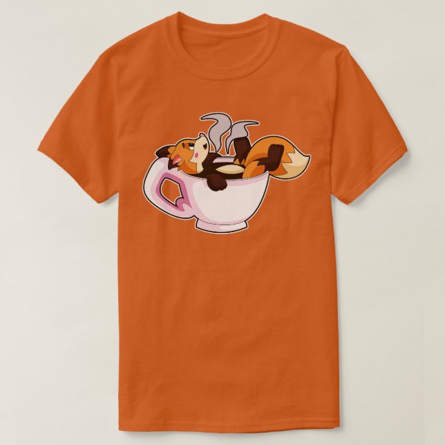 Camiseta Raposa com Taça de Café (Frente do Design)