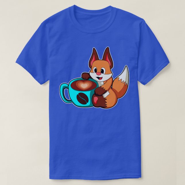 Camiseta Raposa com Taça de Café 2 (Frente do Design)