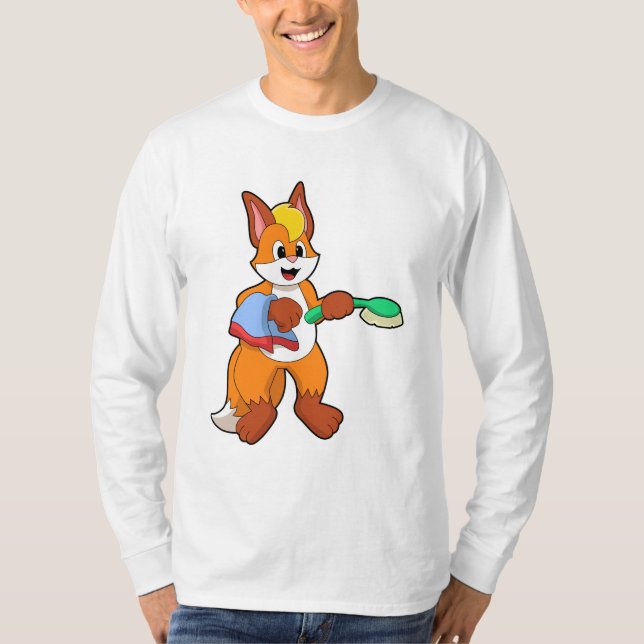 Camiseta Raposa com Toalha e Pincel (Frente)