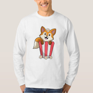 Camiseta Raposa comendo com pipoca