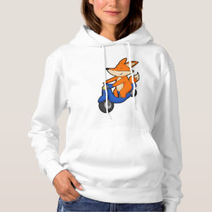 Camiseta Raposa como Biker com Patinete