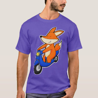 Camiseta Raposa como Biker com Patinete