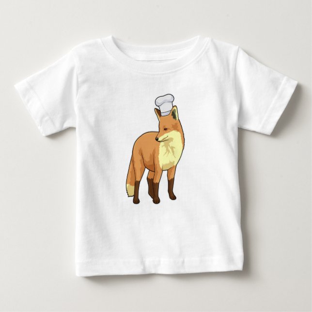 Camiseta Raposa como cozinheiro com chapéu de chef (Frente)