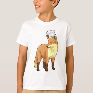 Camiseta Raposa como cozinheiro com chapéu de chef