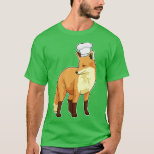 Camiseta Raposa como cozinheiro com chapéu de chef