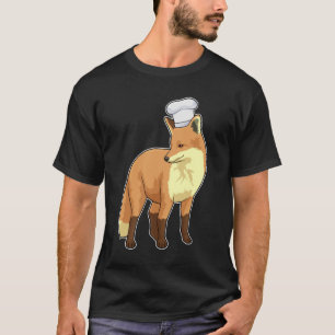 Camiseta Raposa como cozinheiro com chapéu de chef