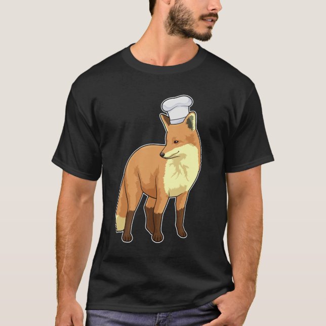 Camiseta Raposa como cozinheiro com chapéu de chef (Frente)