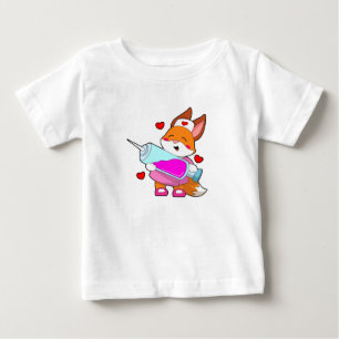 Camiseta Raposa como Enfermeira com Seringa