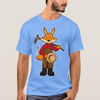 Camiseta Raposa como Fazendeiro com Chapéu de Rancador