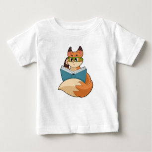 Camiseta Raposa como Nerd de Livro e Óculos
