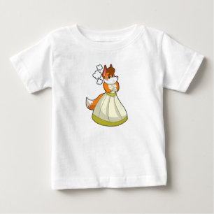 Camiseta Raposa como Noiva com vestido de noiva.PNG