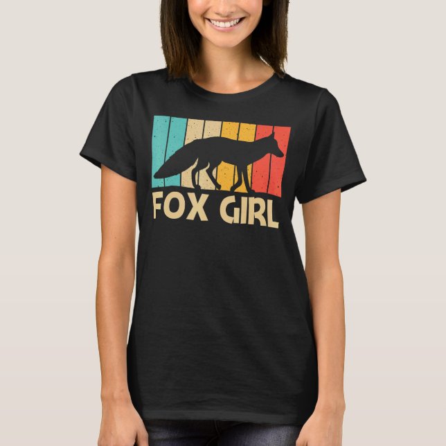 Camiseta Raposa Cura Para Meninas Crianças Fennec Fox Flore (Frente)