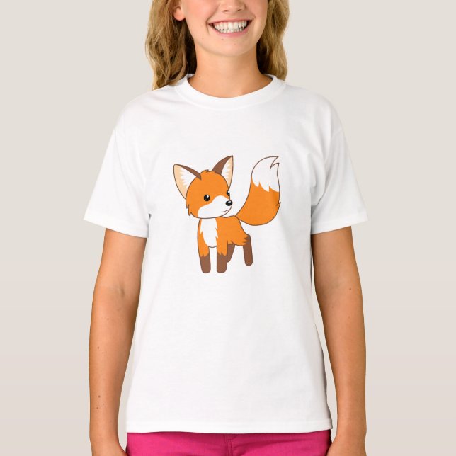Camiseta Raposa Curiosa Pequena (Frente)