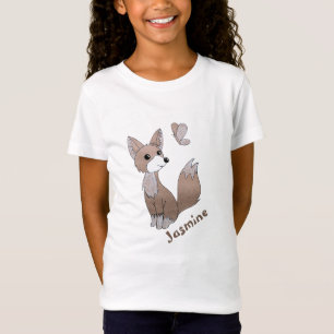 Camiseta Raposa de Cute Personalizada com Nome