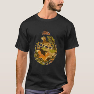 Camiseta Raposa de desenho animado e amêijoa doce Clássica