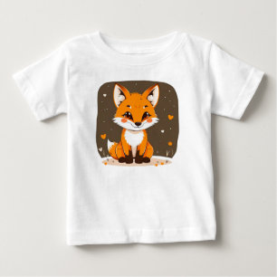 Camiseta Raposa de desenho animado fofa