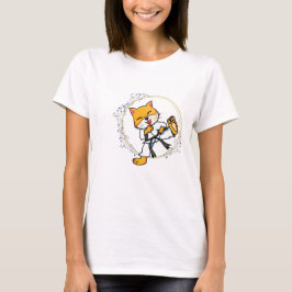Camiseta Raposa de Karatê Desenho Animado Arte de Artes Mar