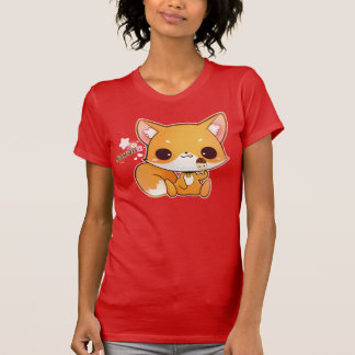 Camiseta Raposa de Kawaii com gelado bonito