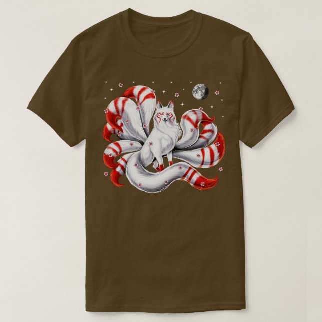 Camiseta Raposa de Kitsune Japonesa (Frente do Design)