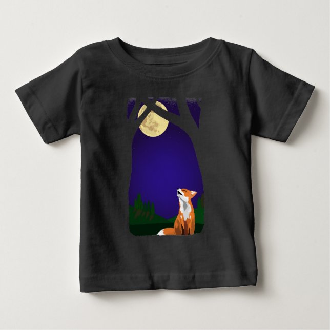 Camiseta Raposa de lua de cheio (Frente)
