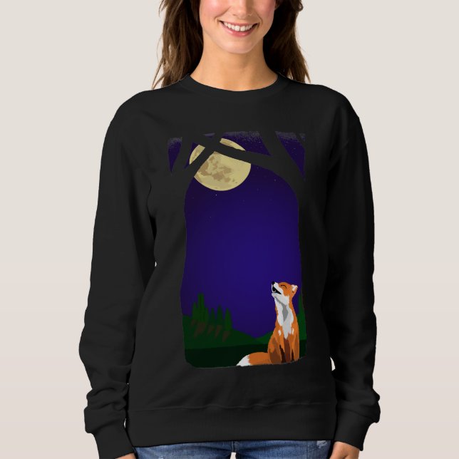 Camiseta Raposa de lua de cheio (Frente)