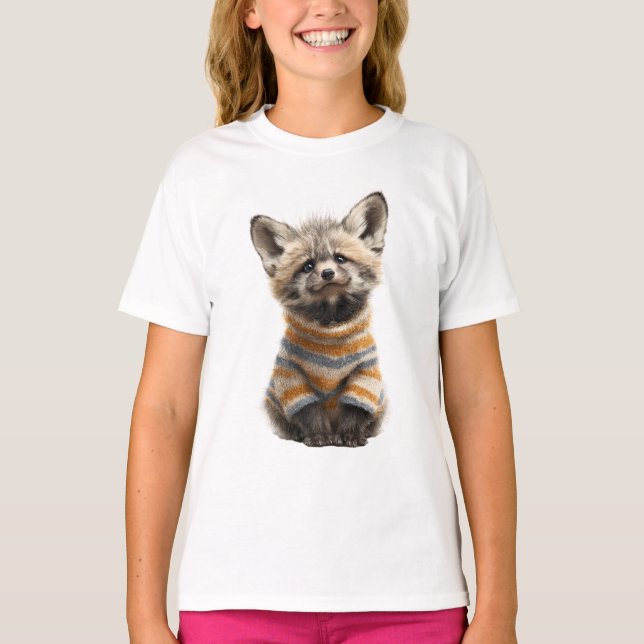Camiseta Raposa de Meia Listrada Kids (Frente)