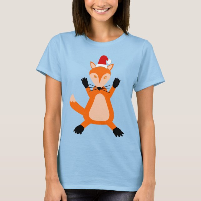 Camiseta Raposa de Natal giro (Frente)