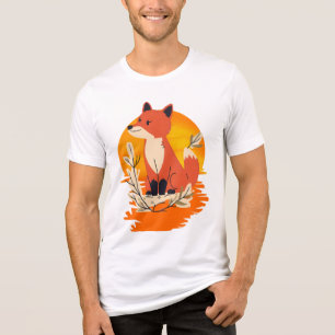 Camiseta Raposa-de-origem animal Tee Gráfico Inspirado