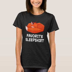 Camiseta Raposa Dormir Dormir Pijama Noite