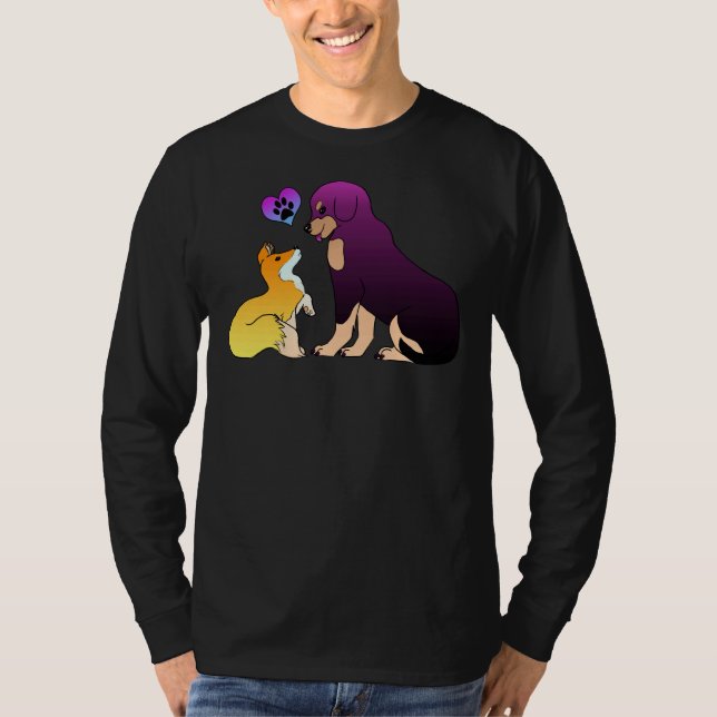 Camiseta Raposa E Rottweiler (Frente)