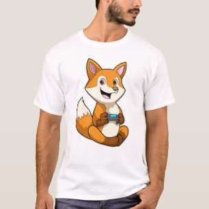 Camiseta Raposa em Jogando com Controlador