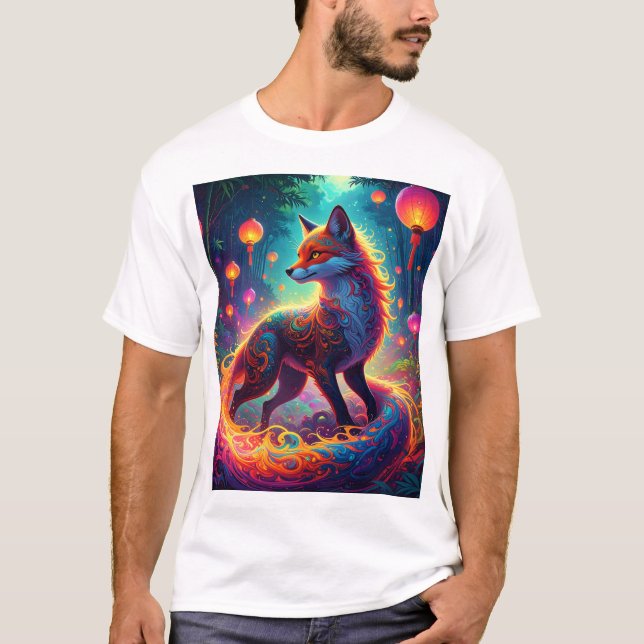 Camiseta Raposa Espiritual do Bosque da Lanterna (Frente)