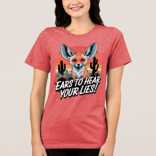 Camiseta Raposa Fennec de Orelhas Grandes Humor do Deserto