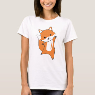 Camiseta Raposa Floresta Animal Raposa Laranja Kawaii Anima
