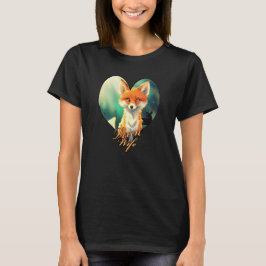 Camiseta Raposa fofa de Vixen Wife com silhueta de stag
