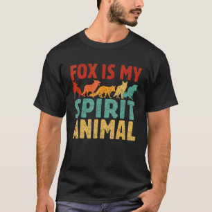 Camiseta Raposa Fofa é o Meu Animal Espiritual Para Homens