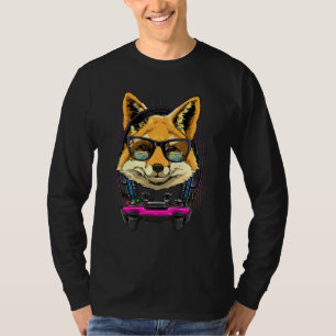 Camiseta Raposa Gamer Pc Computador Jogo De Vídeo Transmiss